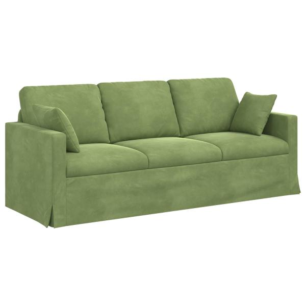 Sofa Set 2 stk. Hellgrün Samt