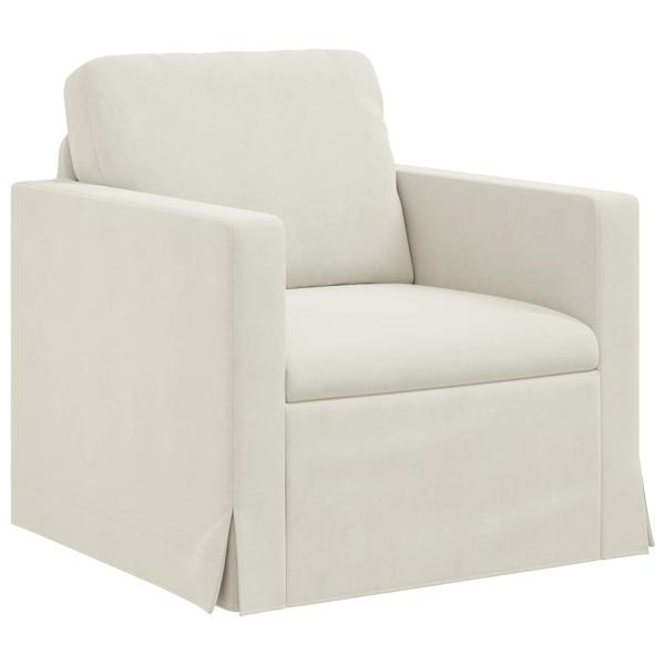 Sofa Set 2 Stk. Creme Samt