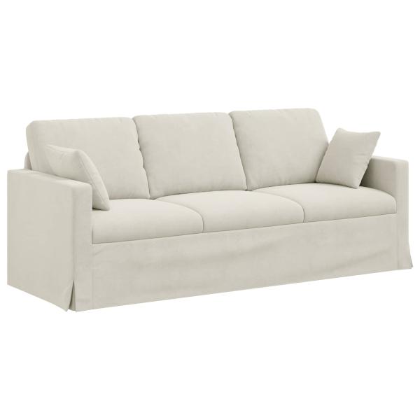 Sofa Set 2 Stk. Creme Samt