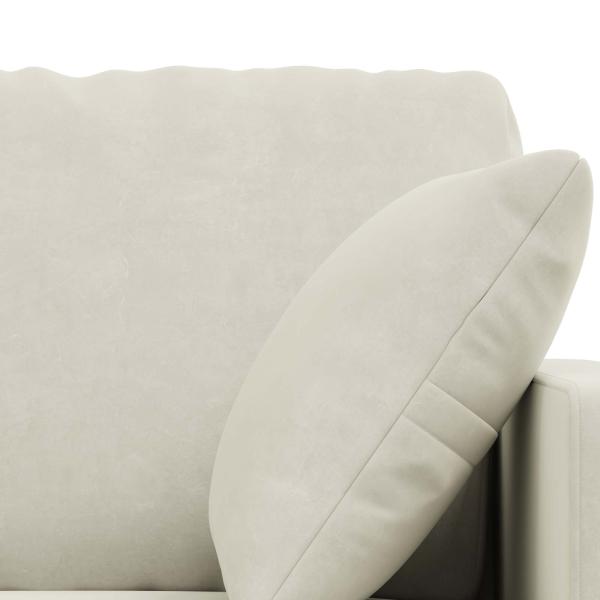 Sofa Set 2 Stk. Creme Samt
