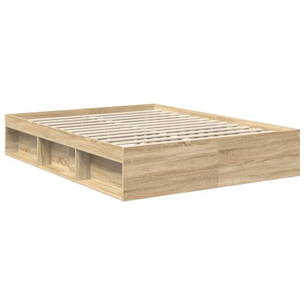 Bettrahmen Geräucherte Eiche 150 x 200 cm Holzwerkstoff