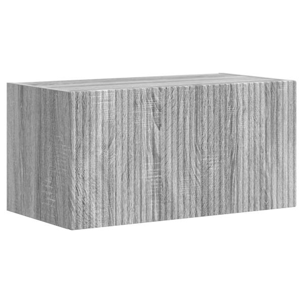 TV-Wandregal-Set 4 Stk. Graues Sonoma Holzwerkstoff