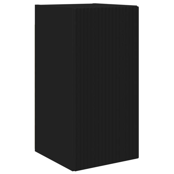 TV-Wandregal-Set 4 stk. Schwarz Holzwerkstoff