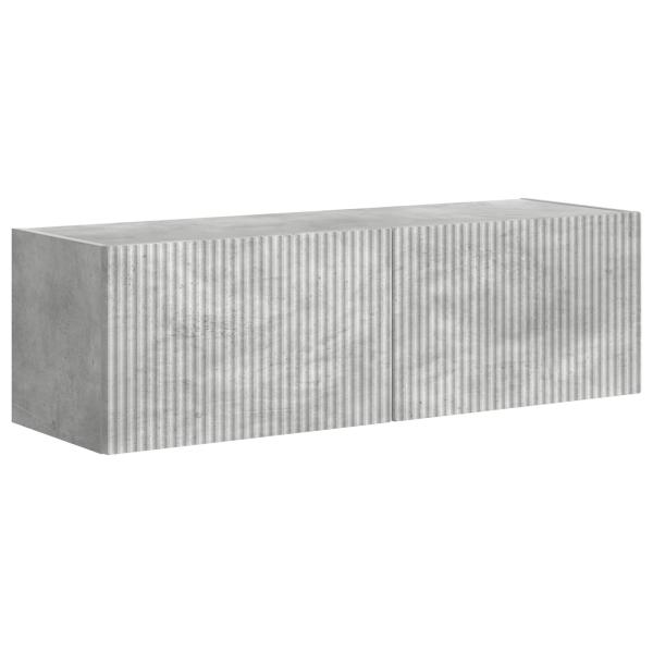TV-Wandregal-Set 6 Stk. Beton Grau