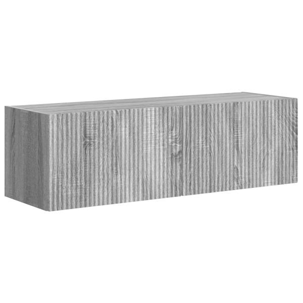 TV-Wandregal-Set 6 Stk. Graues Sonoma