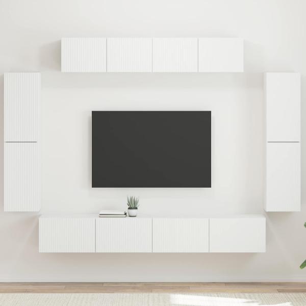 ARDEBO.de - TV-Schränk 8 stk. Weiß