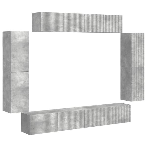 TV-Schränk 8 Stk. Beton Grau