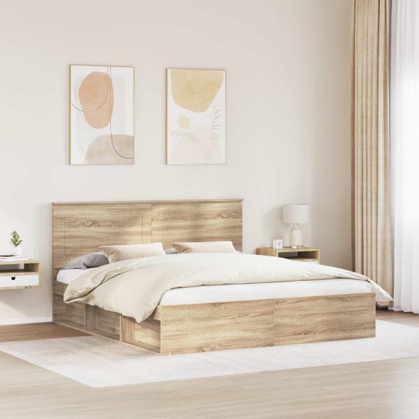 Bettrahmen Sonoma 200 x 200 cm Massives Kiefernholz