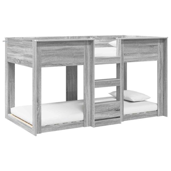 Etagenbett für Kinder Graues Sonoma 75 x 190 cm Holzwerkstoff