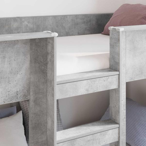 Etagenbett für Kinder Beton Grau 80 x 200 cm Holzwerkstoff