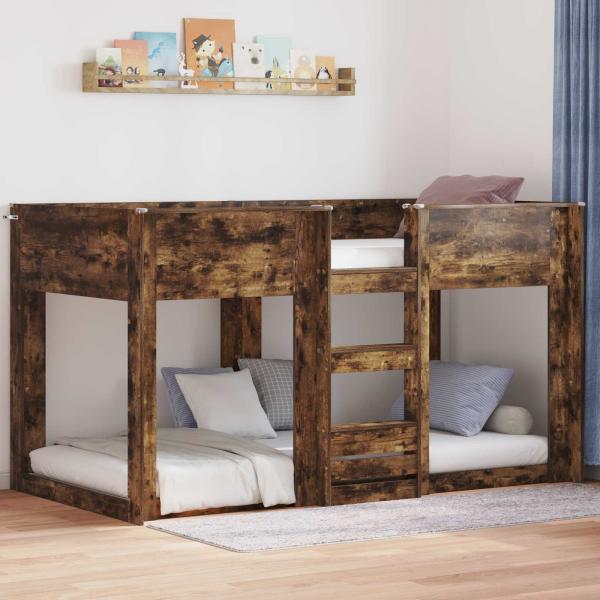 ARDEBO.de - Etagenbett für Kinder Geräucherte Eiche 80 x 200 cm