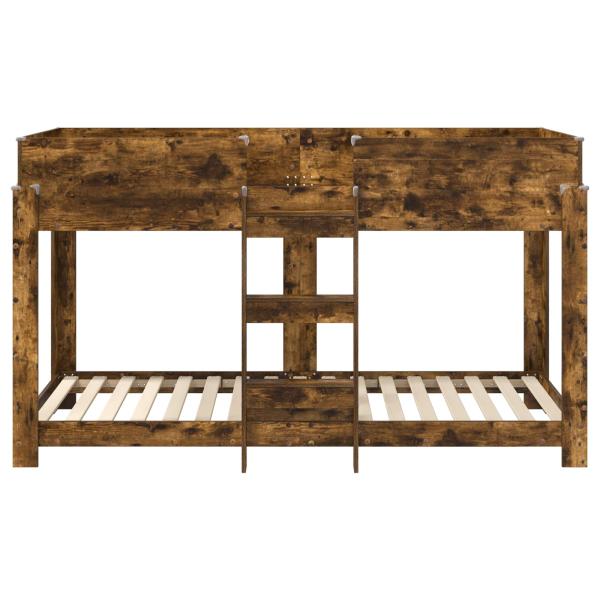 Etagenbett für Kinder Räuchereiche 100 x 200 cm Holzwerkstoff