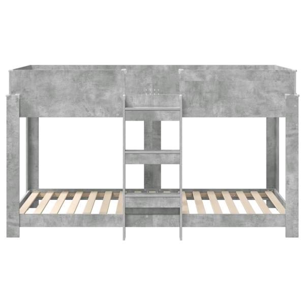 Etagenbett für Kinder Betongrau 90 x 200 cm Holzwerkstoff