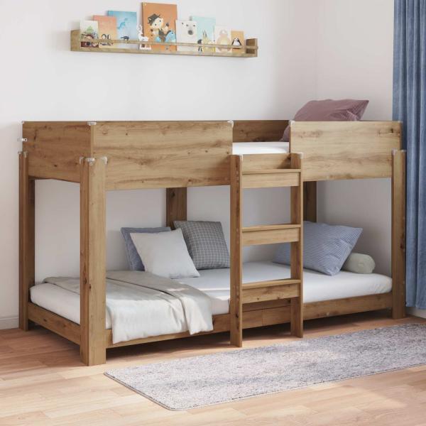 ARDEBO.de - Etagenbett für Kinder Artisan-Eiche 90 x 190 cm Holzwerkstoff
