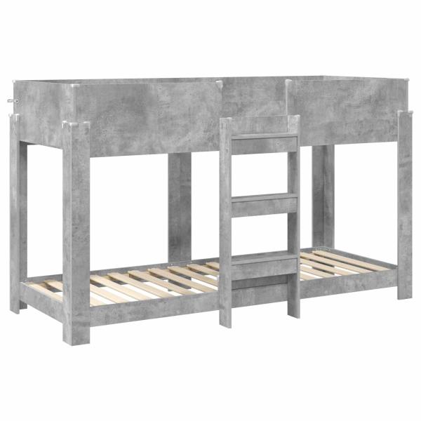 Etagenbett für Kinder Betongrau 75 x 190 cm Holzwerkstoff