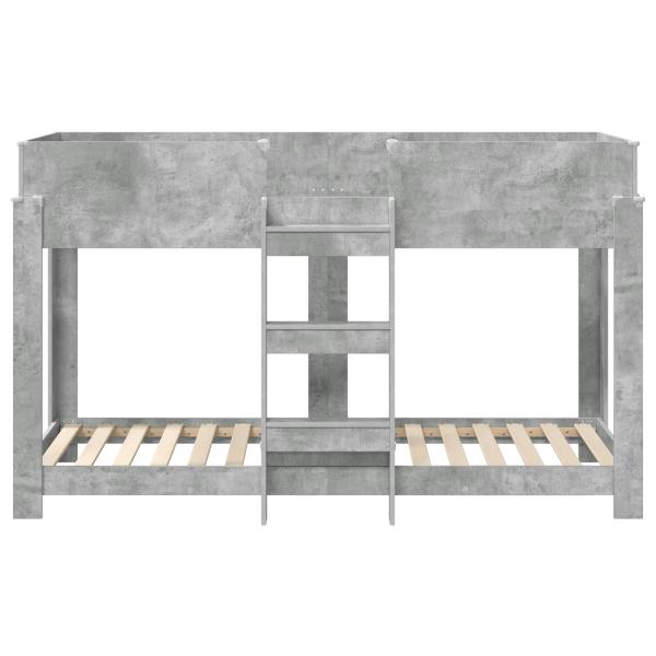 Etagenbett für Kinder Betongrau 75 x 190 cm Holzwerkstoff