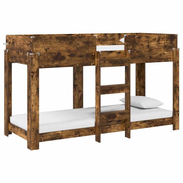 Etagenbett für Kinder Räuchereiche 75 x 190 cm Holzwerkstoff
