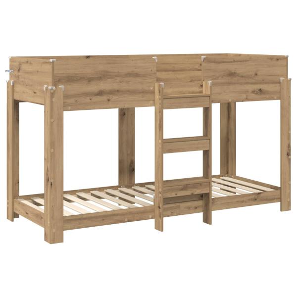 Etagenbett für Kinder Artisan-Eiche 75 x 190 cm Holzwerkstoff