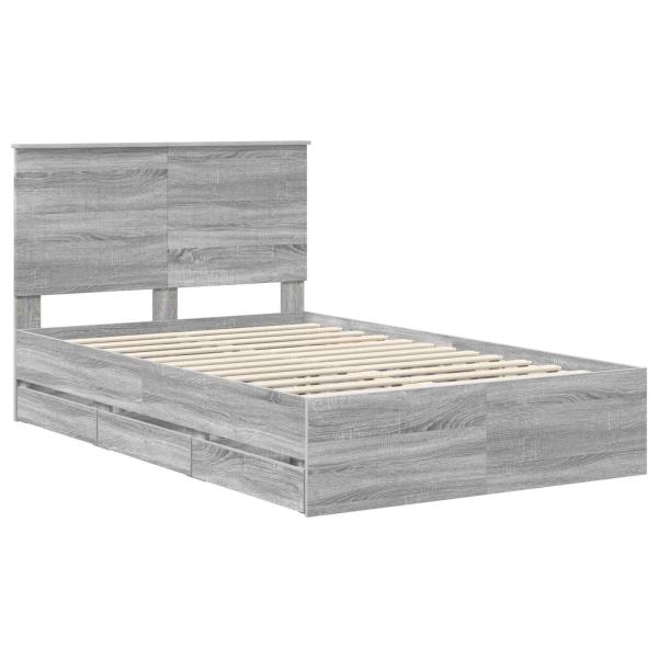 Bettrahmen Graues Sonoma 120 x 190 cm Ingenieurs Holz