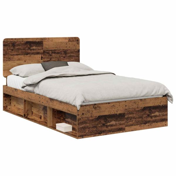 Bettrahmen Altholz 135 x 190 cm Massives Kiefernholz