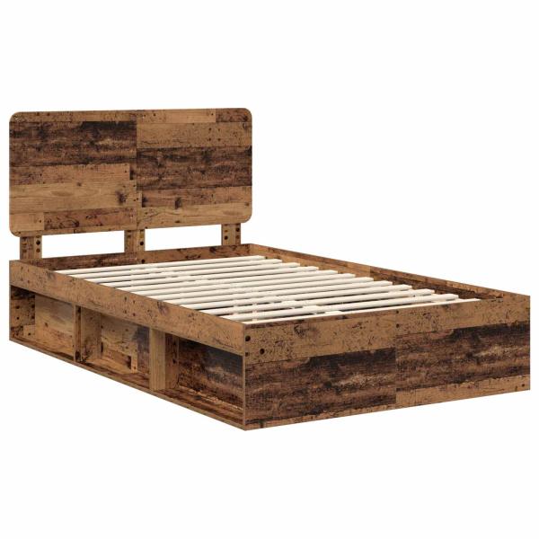 Bettrahmen Altholz 135 x 190 cm Massives Kiefernholz