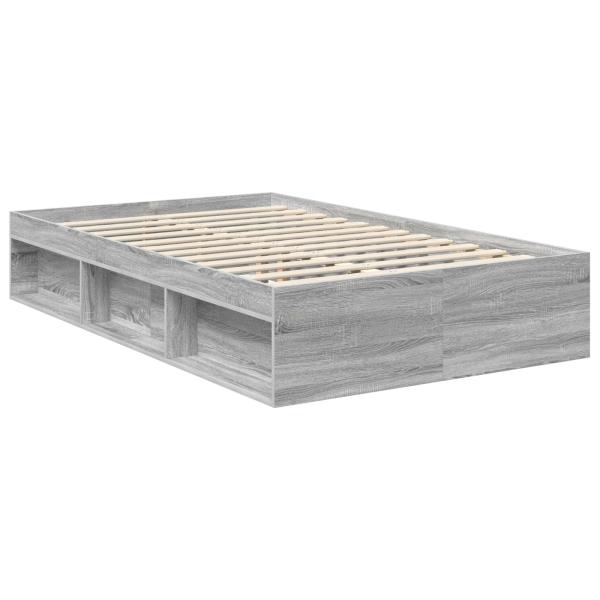 Bettrahmen Sonoma-Grau 120 x 190 cm Massives Kiefernholz