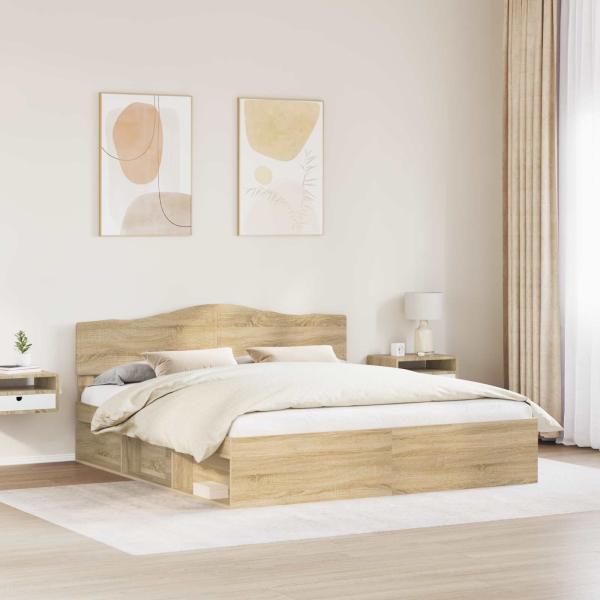 Bettrahmen Sonoma 200 x 200 cm Massives Kiefernholz