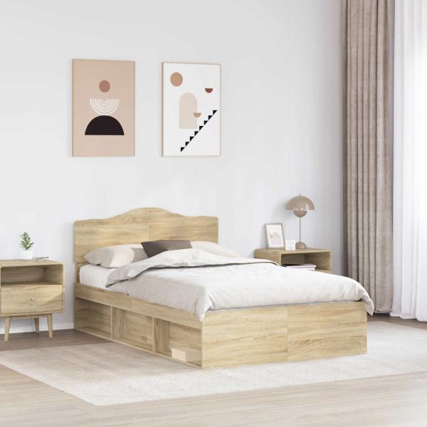 Bettrahmen Sonoma 120 x 190 cm Massives Kiefernholz