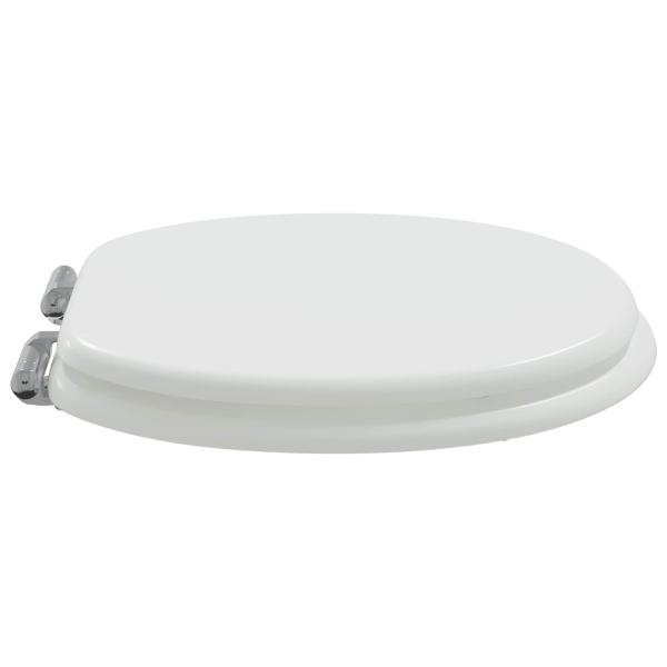 Soft-Close Toilettensitz 2 Stk. Weiß 44 x 38 cm MDF-Platte