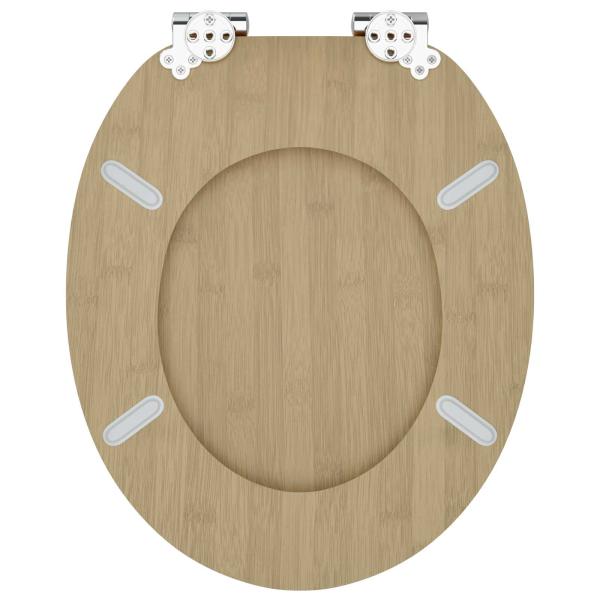 Soft-Close Toilettensitz 2 stk. Heller Bambusfarbton 44 x 38 cm