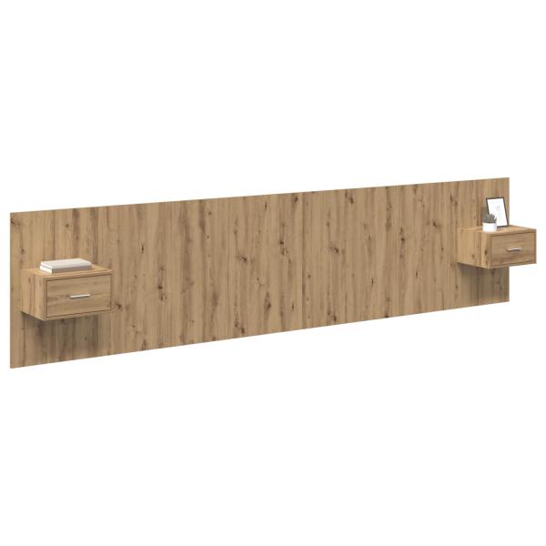 Kopfteil mit Schrank 3 Stk. Artisan-Eiche Holzwerkstoff