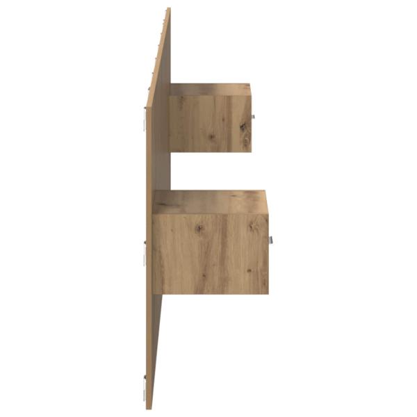 Kopfteil mit Schrank 3 Stk. Artisan-Eiche Holzwerkstoff