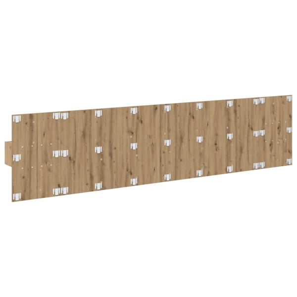 Kopfteil mit Schrank 3 Stk. Artisan-Eiche Holzwerkstoff