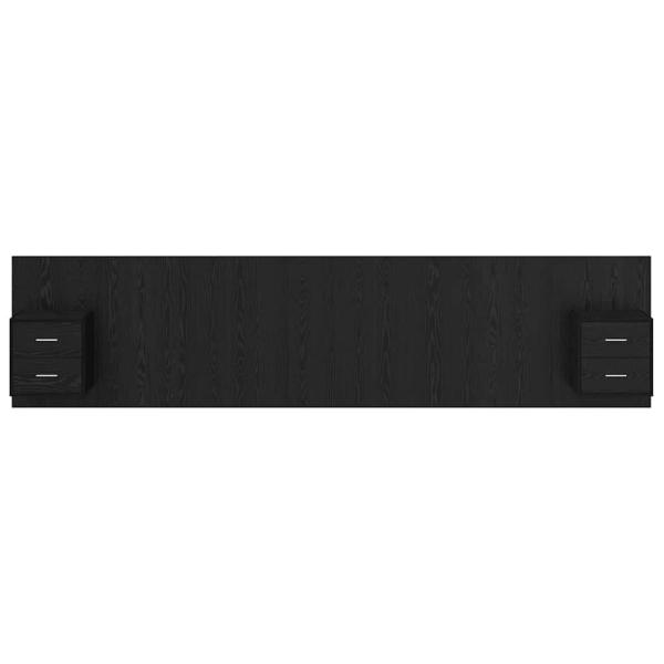 Kopfteil mit Schrank 3 Stk. Schwarz Eichen-Optik Holzwerkstoff