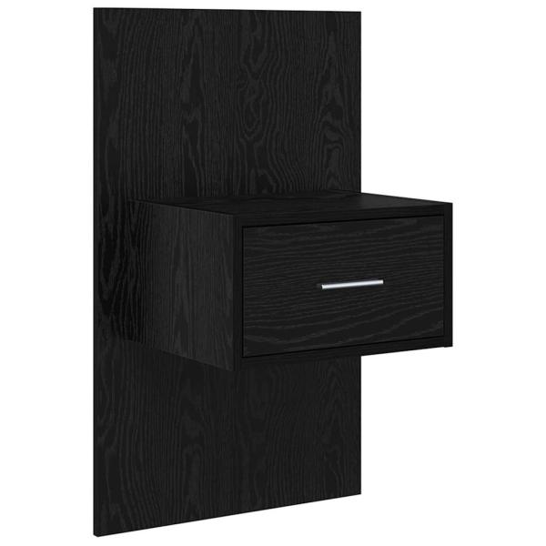 Kopfteil mit Schrank 3 Stk. Schwarz Eichen-Optik Holzwerkstoff