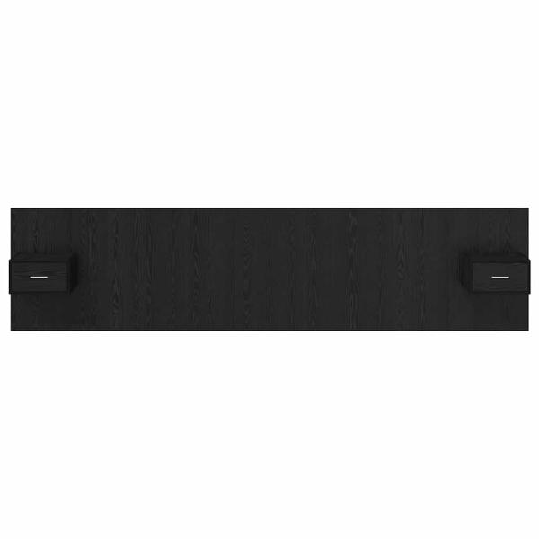 Kopfteil mit Schrank 3 Stk. Schwarz Eichen-Optik Holzwerkstoff
