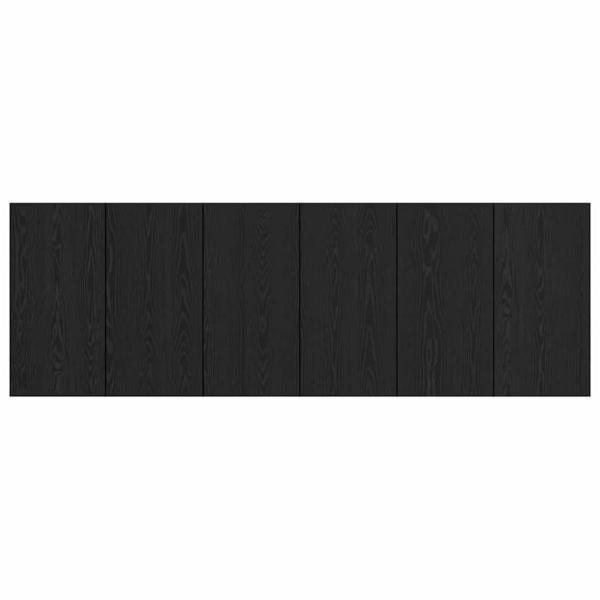 Kopfteil mit Schrank 3 Stk. Schwarz Eichen-Optik Holzwerkstoff