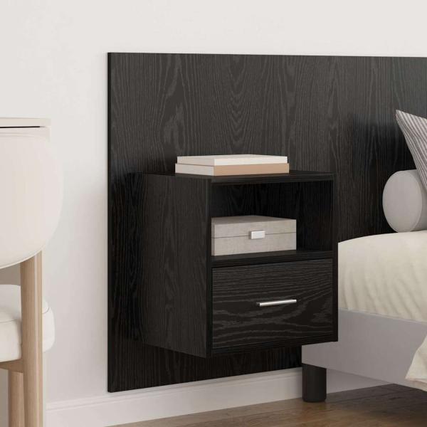 Kopfteil mit Schrank 3 Stk. Schwarz Eichen-Optik Holzwerkstoff