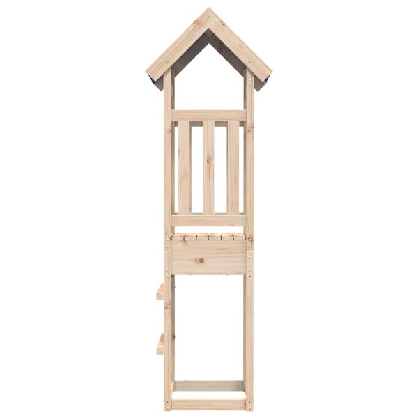Spielturm Braun 52,5 x 46,5 x 208 cm Massives Kiefernholz