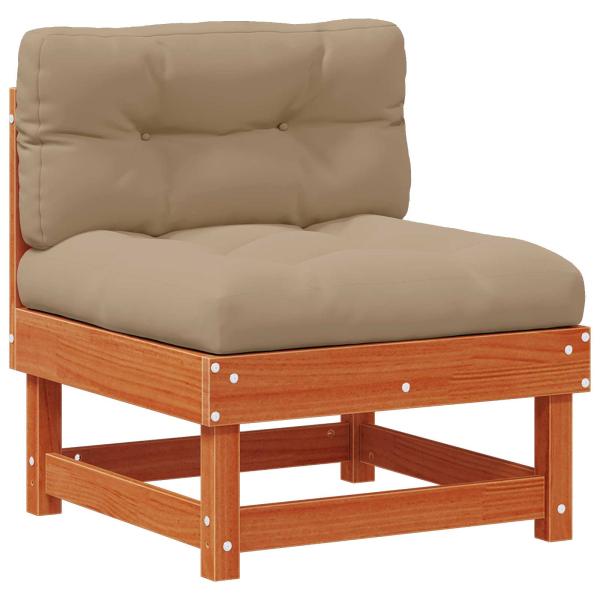 Garten-Lounge-Set 6 stk. Wachsbraun Massives Kiefernholz