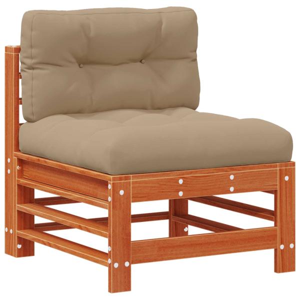 Garten-Lounge-Set 6 stk. Wachsbraun Massives Kiefernholz