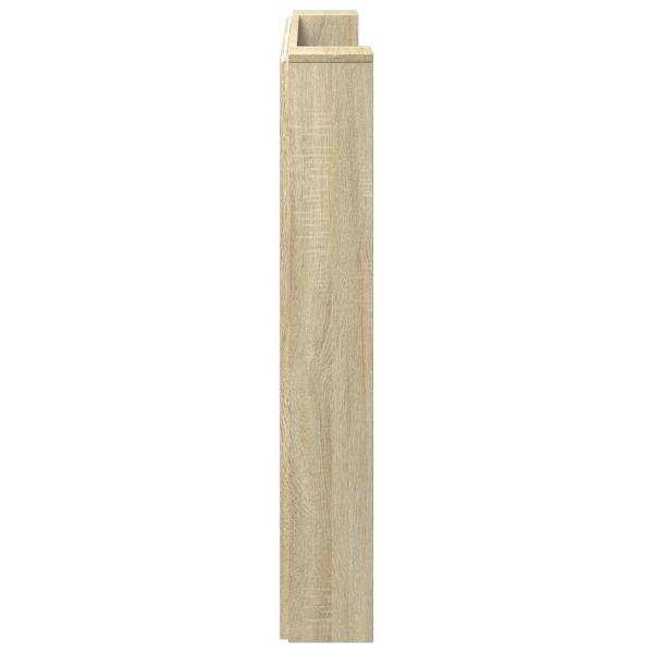 Stauraum Kopfteil mit LED Sonoma-Eiche Holzwerkstoff