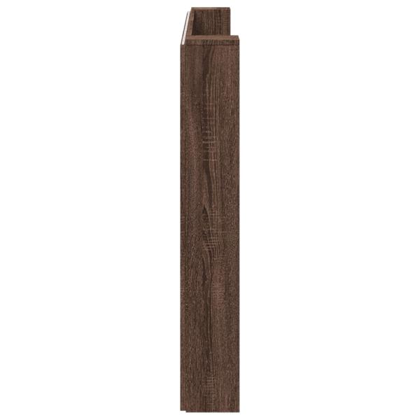 Stauraum Kopfteil mit LED Brauneiche Holzwerkstoff