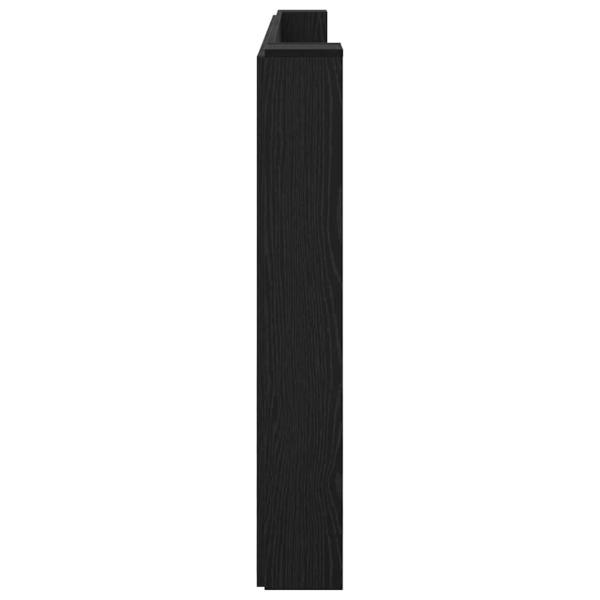 Stauraum Kopfteil mit LED Schwarze Eiche Holzwerkstoff