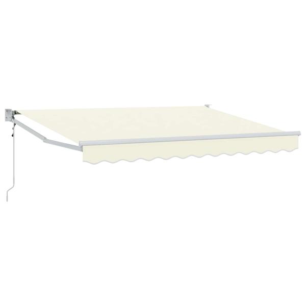 Ausziehbare Markise Creme 3,5 x 2 m Polyester und Metall