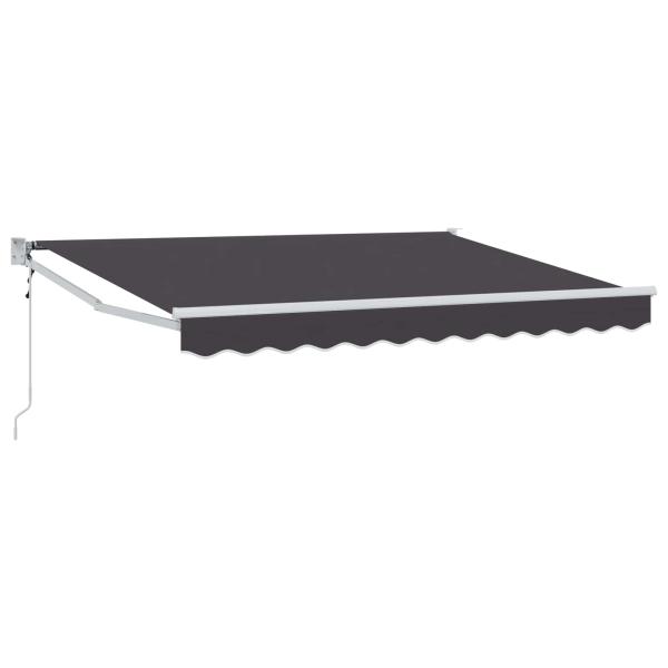 Ausziehbare Markise Anthrazit 3,5 x 2 m Polyester und Metall