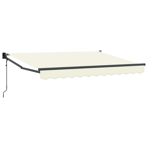 Ausziehbare Markise Creme 3,5 x 2 m Polyester und Metall