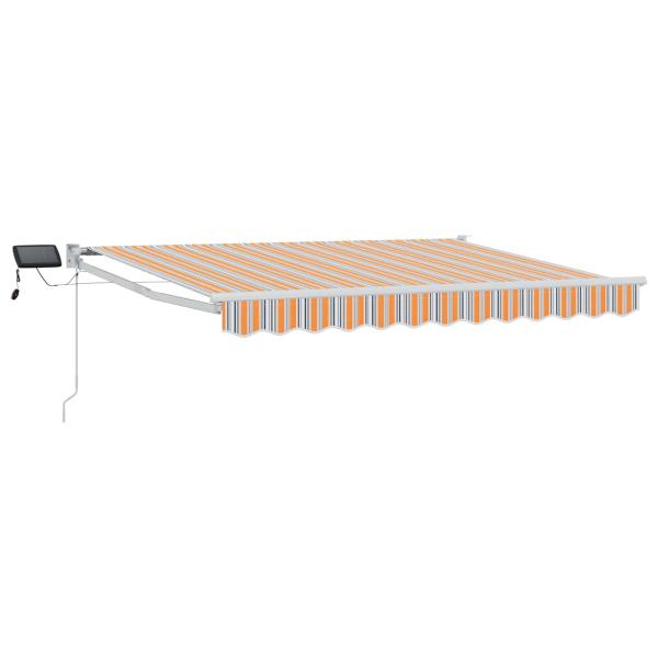 Manuelle Gelenkarmmarkise mit LEDs 3,5 x 2,5 m