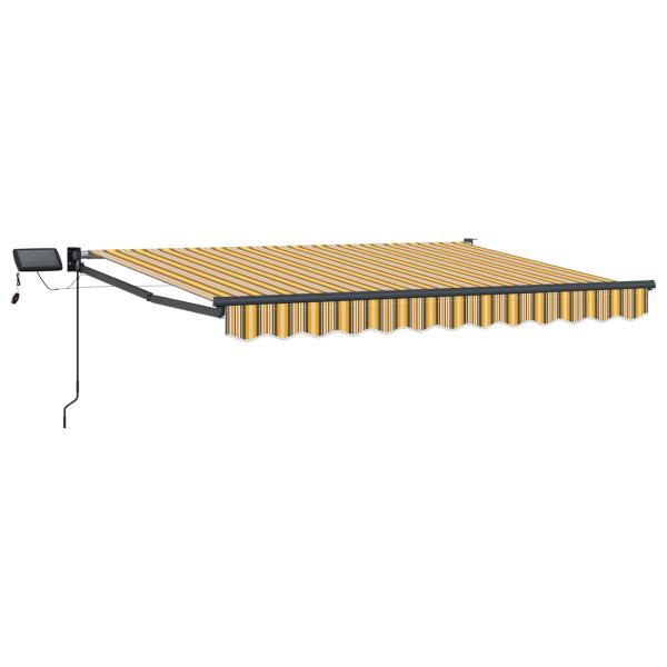 Manuelle Gelenkarmmarkise mit LEDs 3 x 2,5 m
