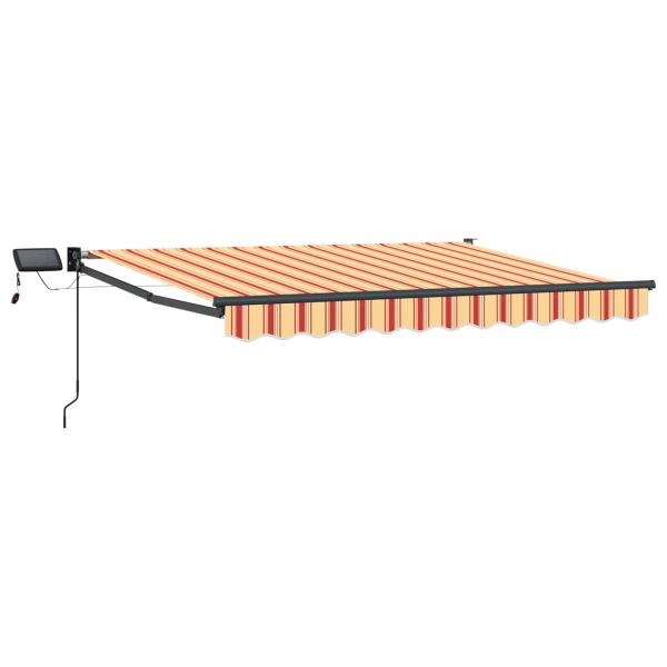 Manuelle Gelenkarmmarkise mit LEDs Mehrfarbig 3,5 x 2,5 m
